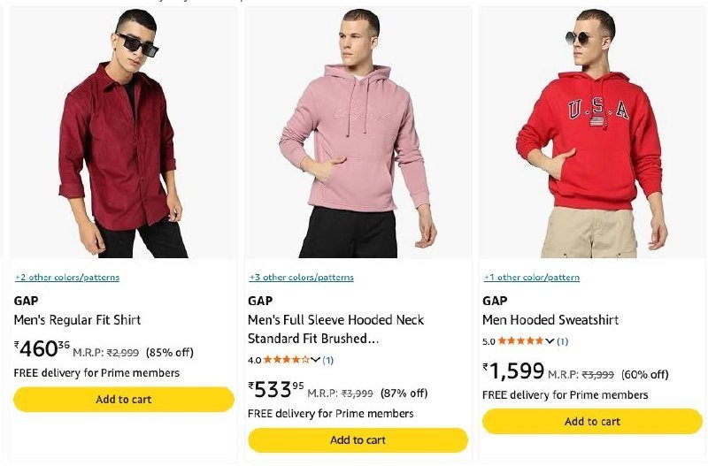 87 On Gap Clothing