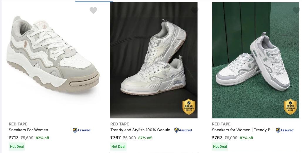 87 On Red Tape Womens Sneakers