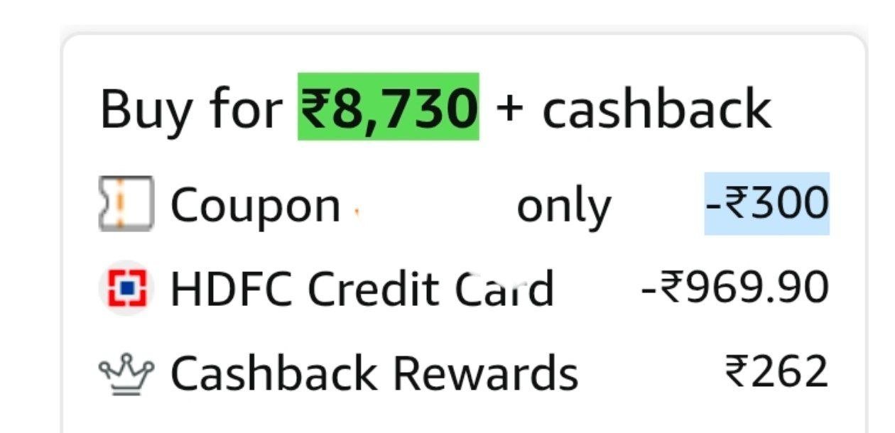 8730300 Coupon969 With Hdfc Cc