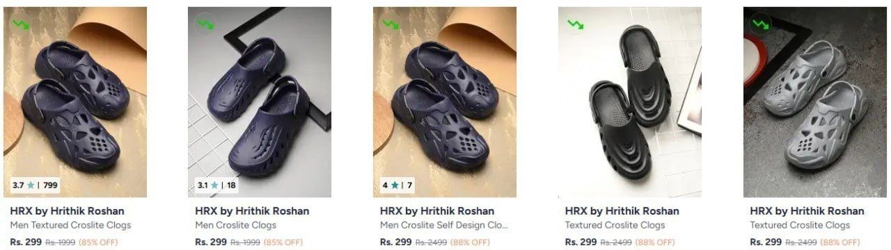 88 - Hrx By Hrithik Roshan Clogs Slidersstart
