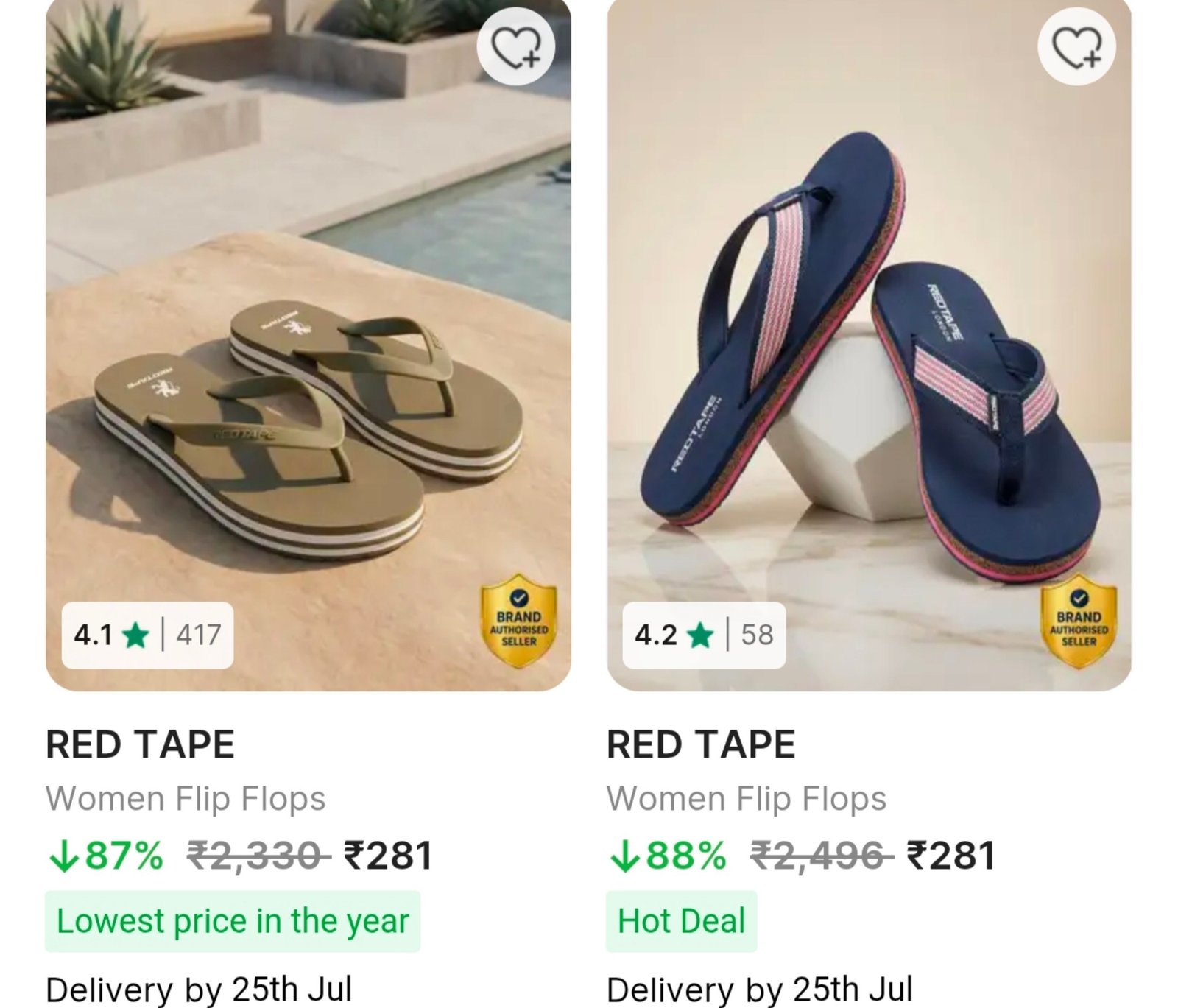 88 Red Tape Women Flip Flops