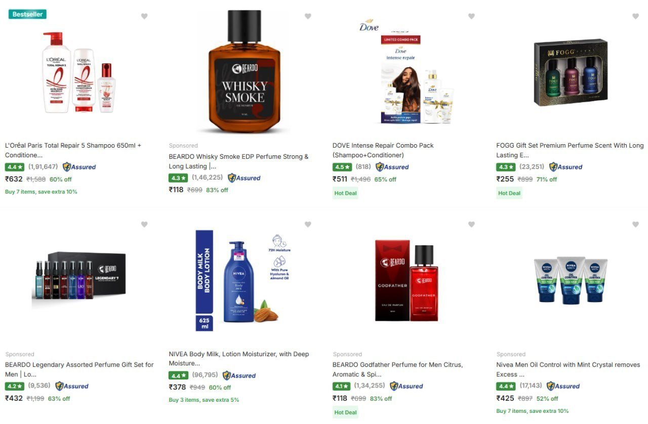 90 On Branded Beauty Products Bajaj Vaseline 