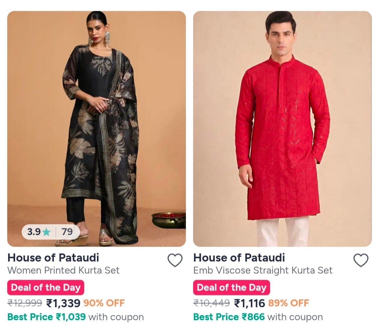 90 On House Of Pataudi Clothing Sarees Kurta 