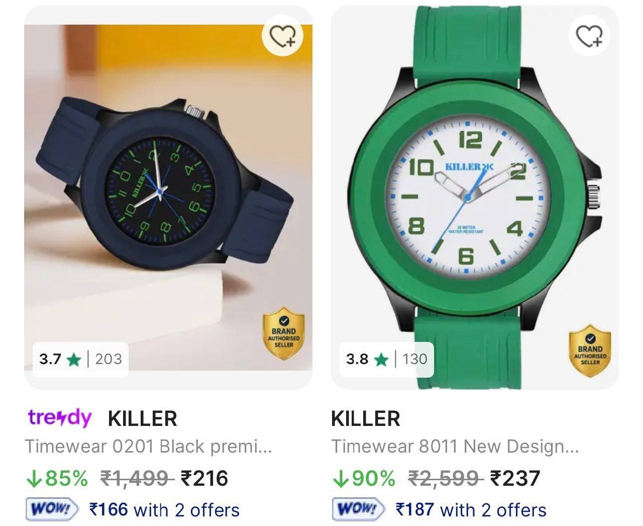 90 On Killer Watches 70 On Guess Watches