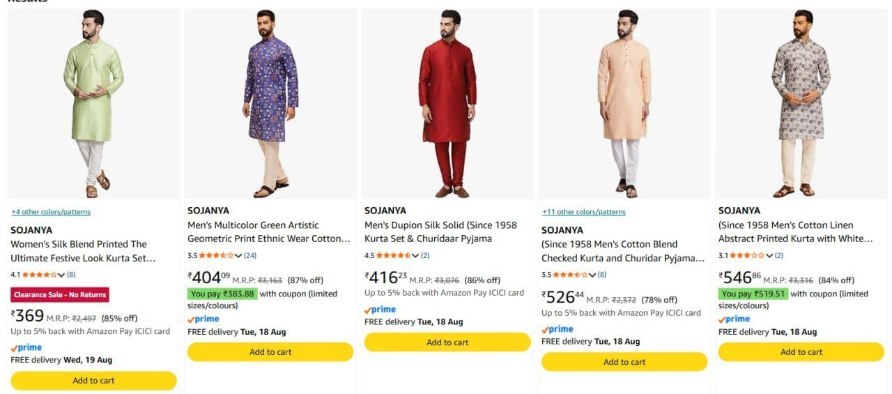 90 On Sojanya Men Kurta Set