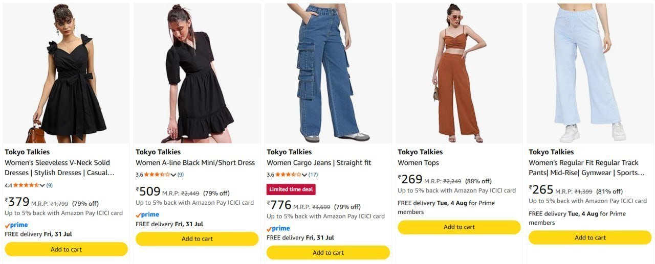 90 On Tokyo Talkies Women Clothing