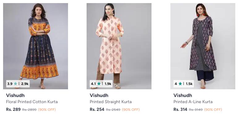 90 On Vishudh Women S Clothingco-ords Kurtas 