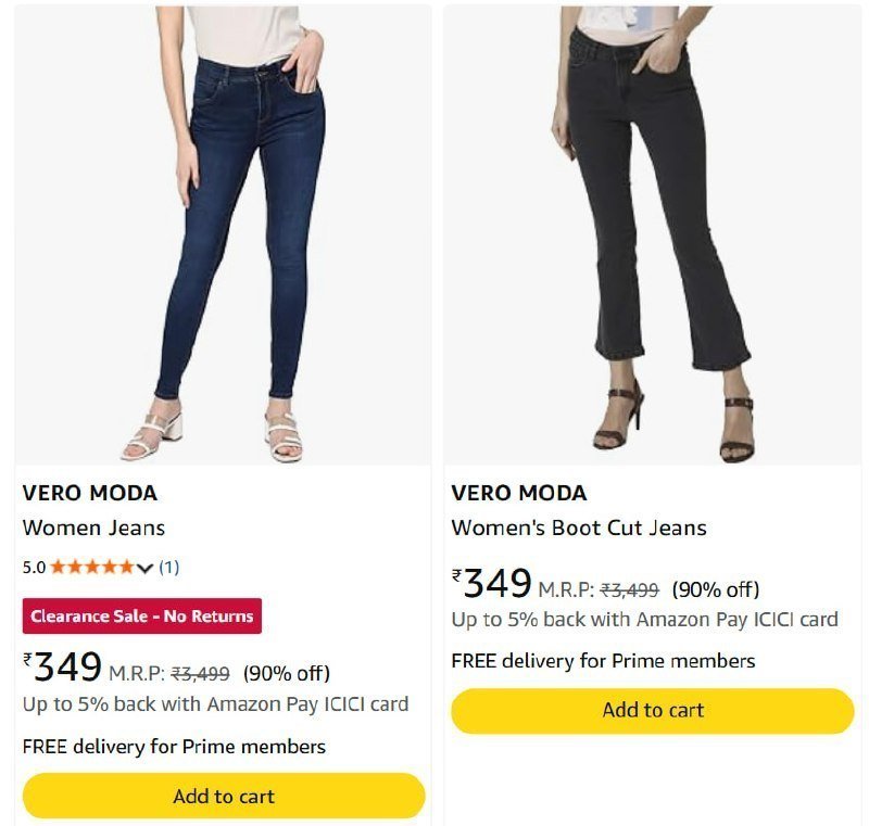 90 On Women Jeans