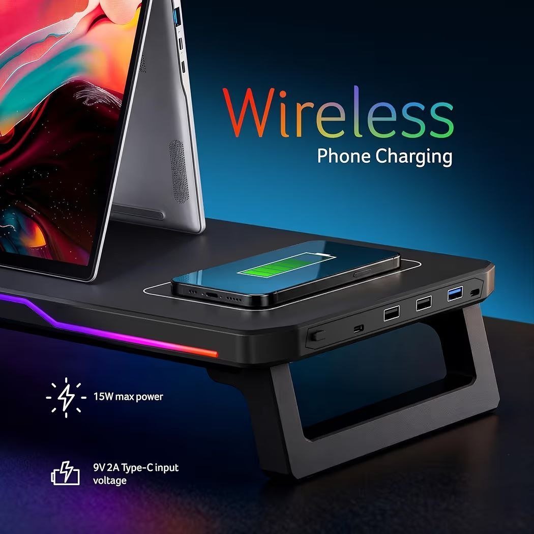Acer Deskpro Monitor Laptop Stand With W Wireless Charging Rgb Led offer on Deals Heaven