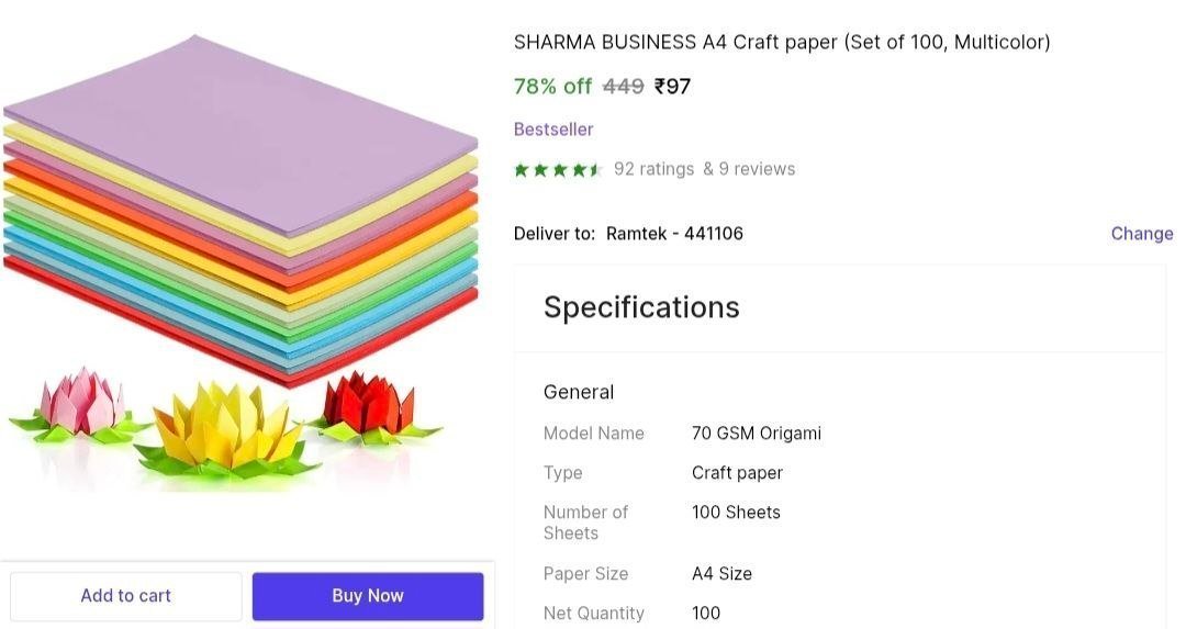 A4 Craft Paper (set Of 100) 97