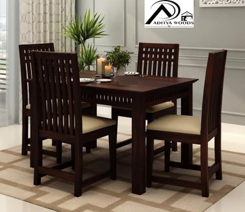 Aaditya Woods Solid Sheesham Wood Four Seater Dini