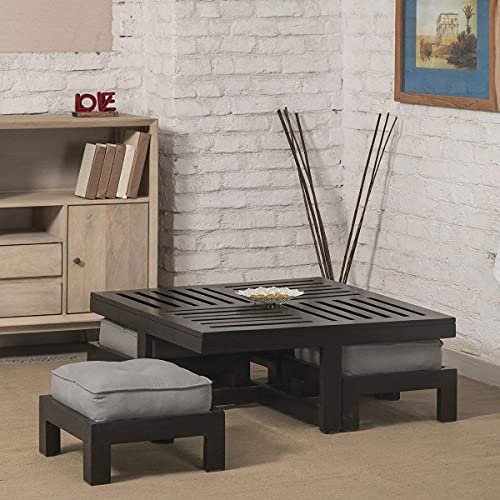 Aasaliya Art Solid Sheesham Wood Coffee Table With