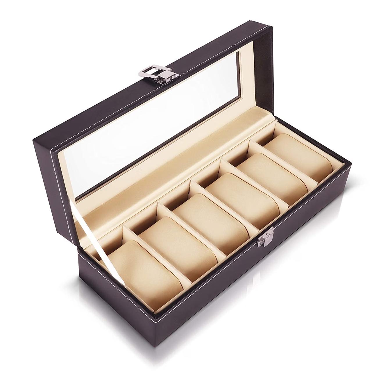 About Space Watch Case Storage Organizer Box Faux 