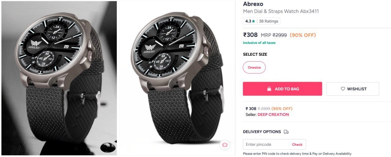 Abrexo Men S Dial Straps Watch Abx3411 308 Mr