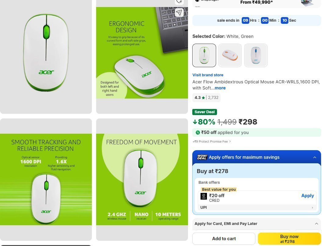 Acer Wireless Mouse 298
