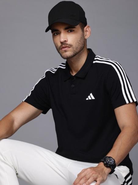Adidas 3-striped Polo Monochrome T-shirt 794