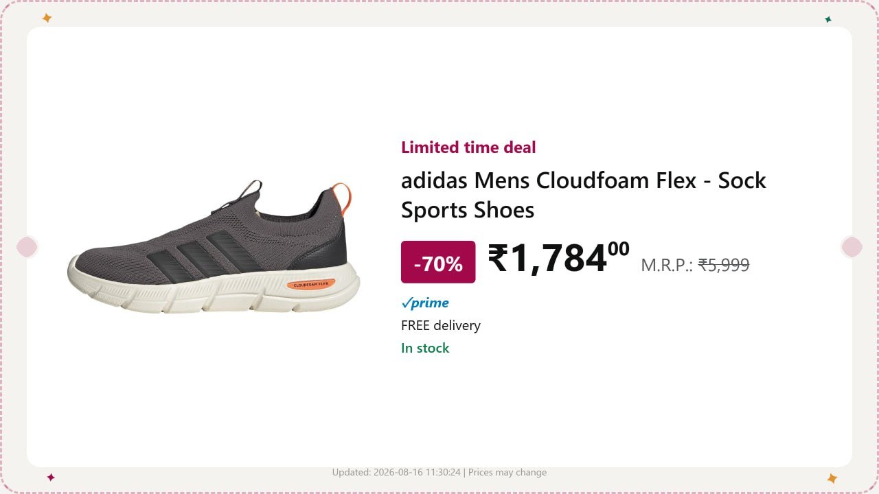Adidas Men Cloudfoam Flex Sports Shoes 1784