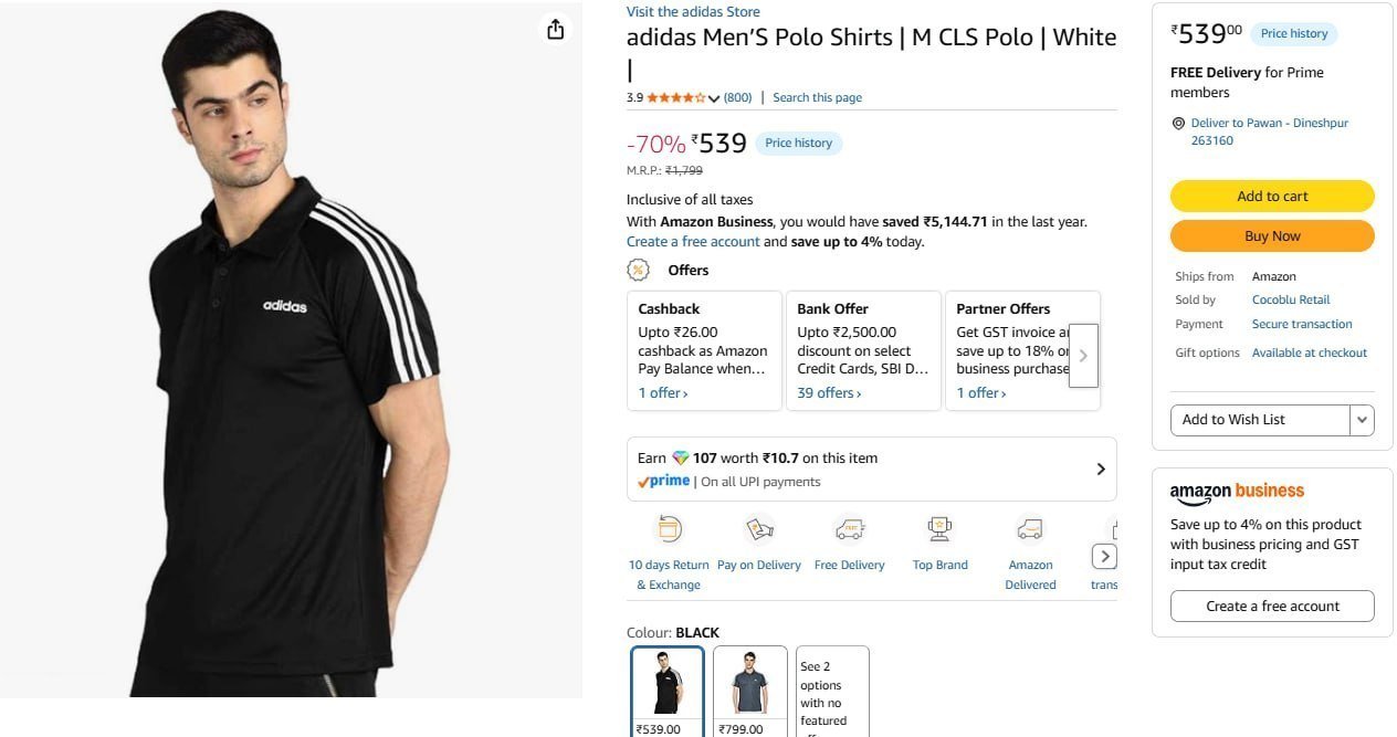 Adidas Men Polo Shirt 539