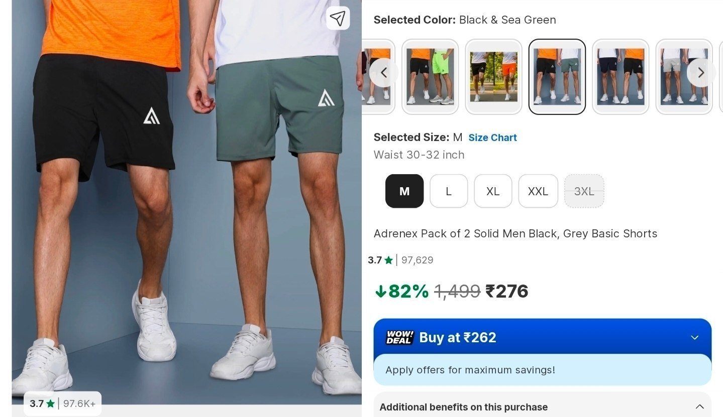Adrenex Shorts (pack Of 2) At 276