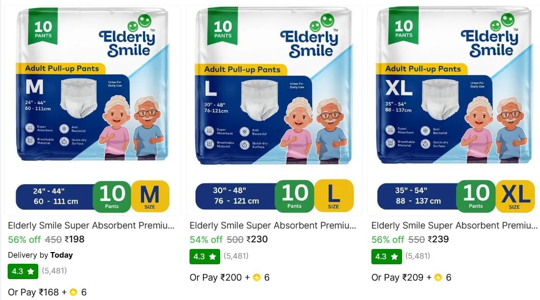 Adult Diapers From 198