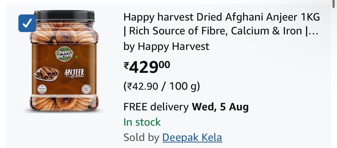 Afghani Anjeer 1kg At 429 Buy Max Quantity