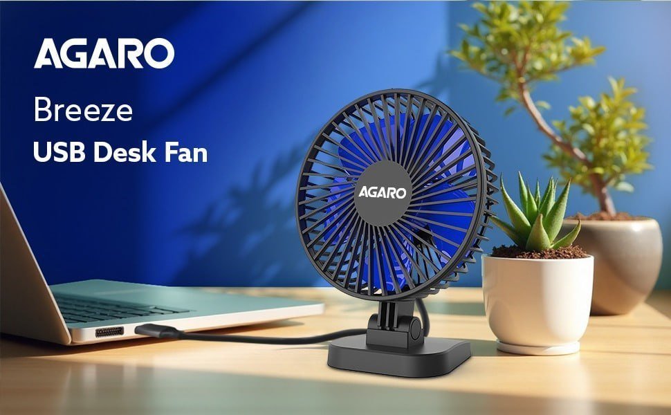 Agaro Breeze Usb Desktop Fan 4 Inch Quiet 599