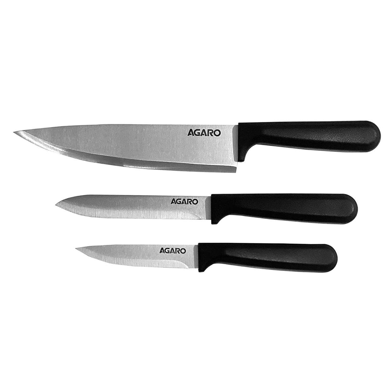 Agaro Majestic 3 Pcs Knife Set For Kitchen Hi