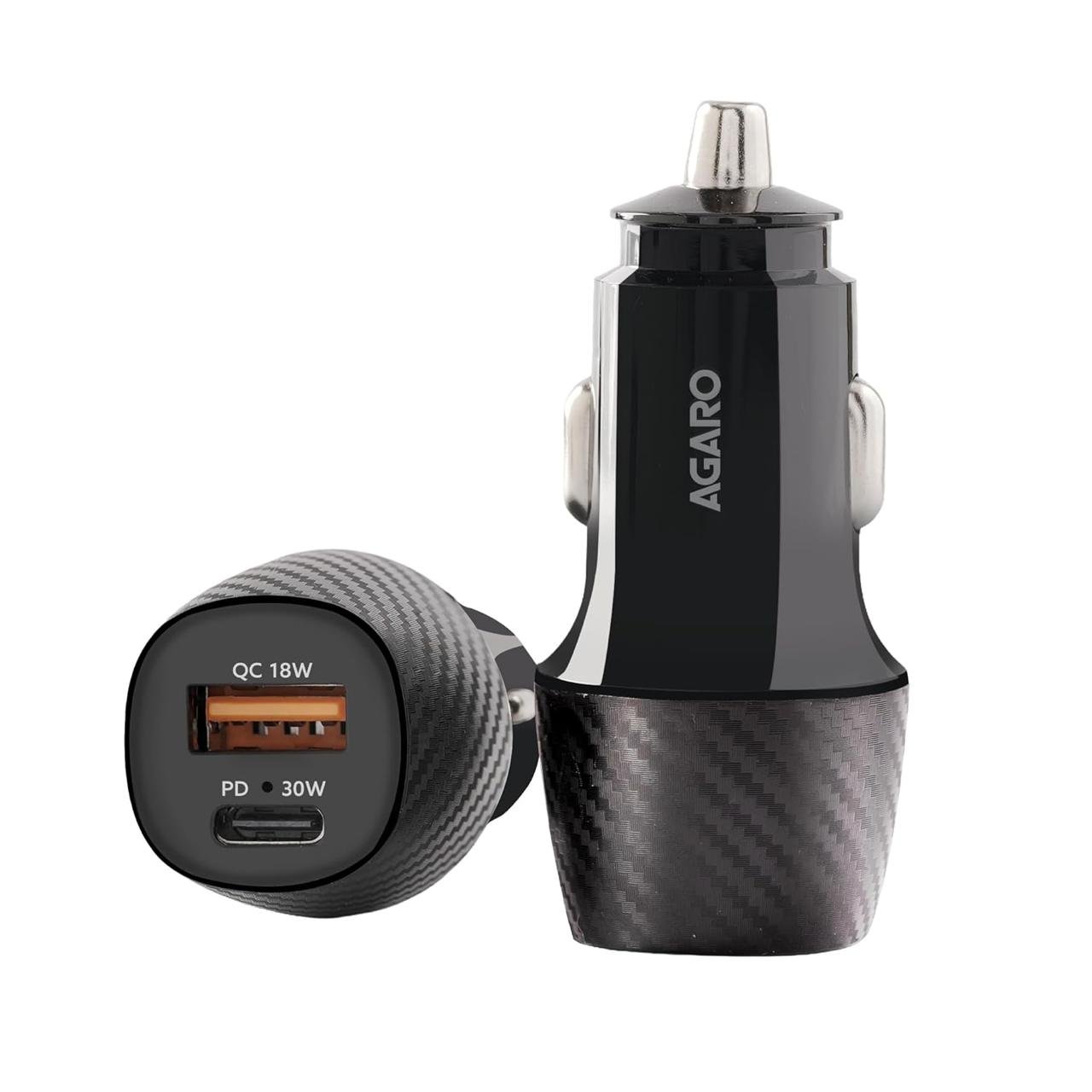Agaro Pulse Car Charger Dual Port With 51w Fa