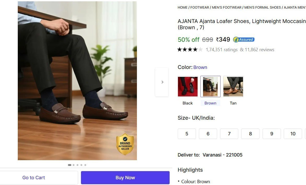 Ajanta Loafer Shoes 349