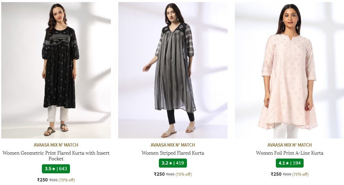 Ajio 70 On Avaasa Women S Clothing Master Link Sug