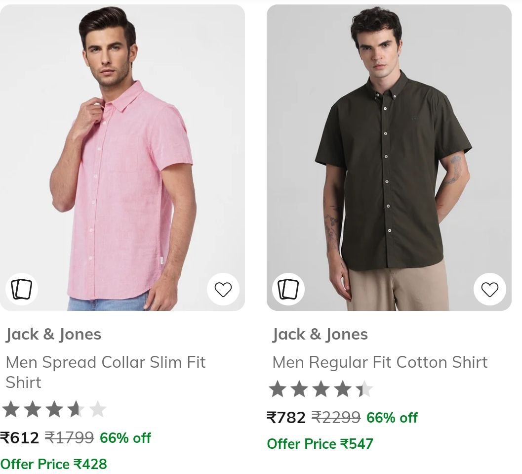 Ajio 70 On Jack Jones Clothing Master Link T-