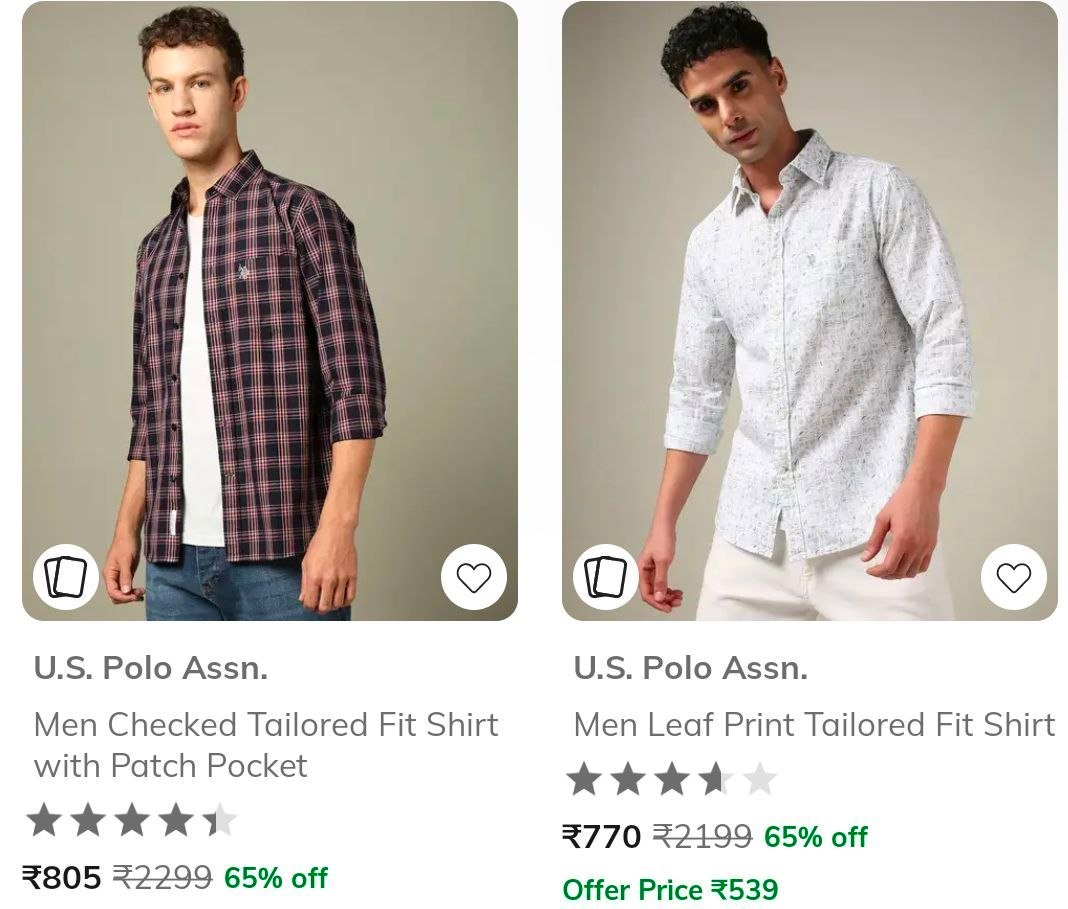 Ajio 70 On Uspa Clothing Mens Womens Boys Gir