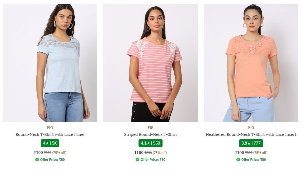 Ajio 75 On Fig Clothing Link Suggestions - To