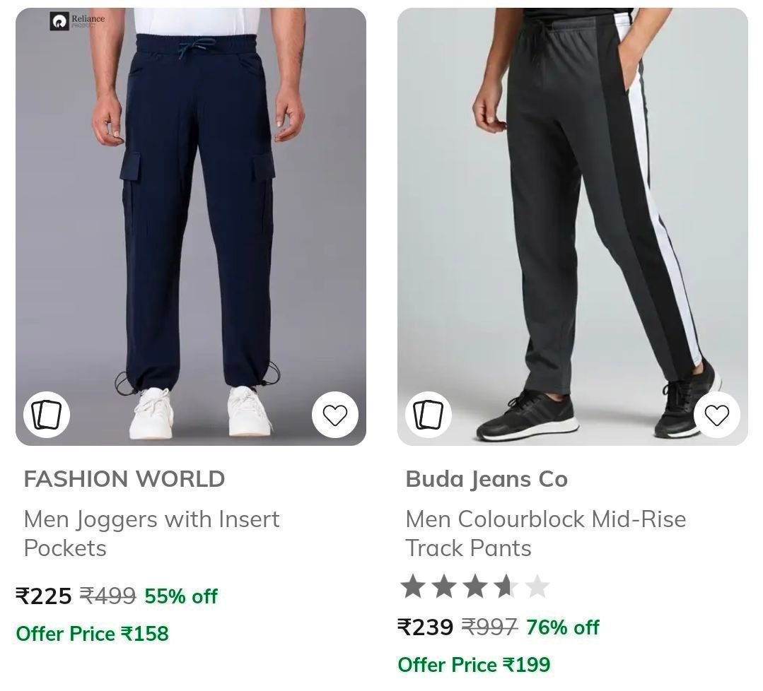 Ajio 77 On Track Pants Starts At Rs 222link