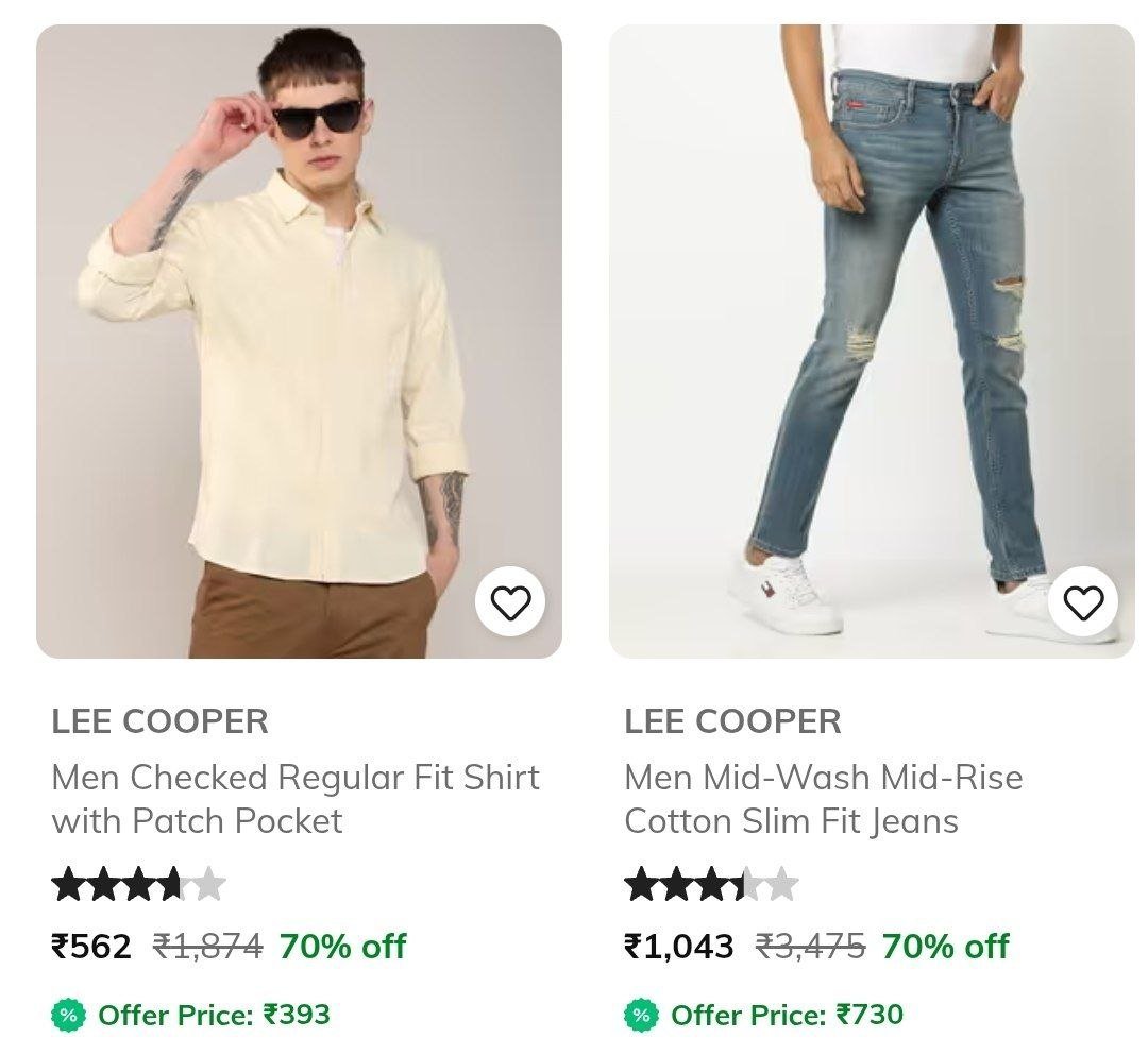 Ajio 82 Lee Cooper Mens Clothingmaster Link T