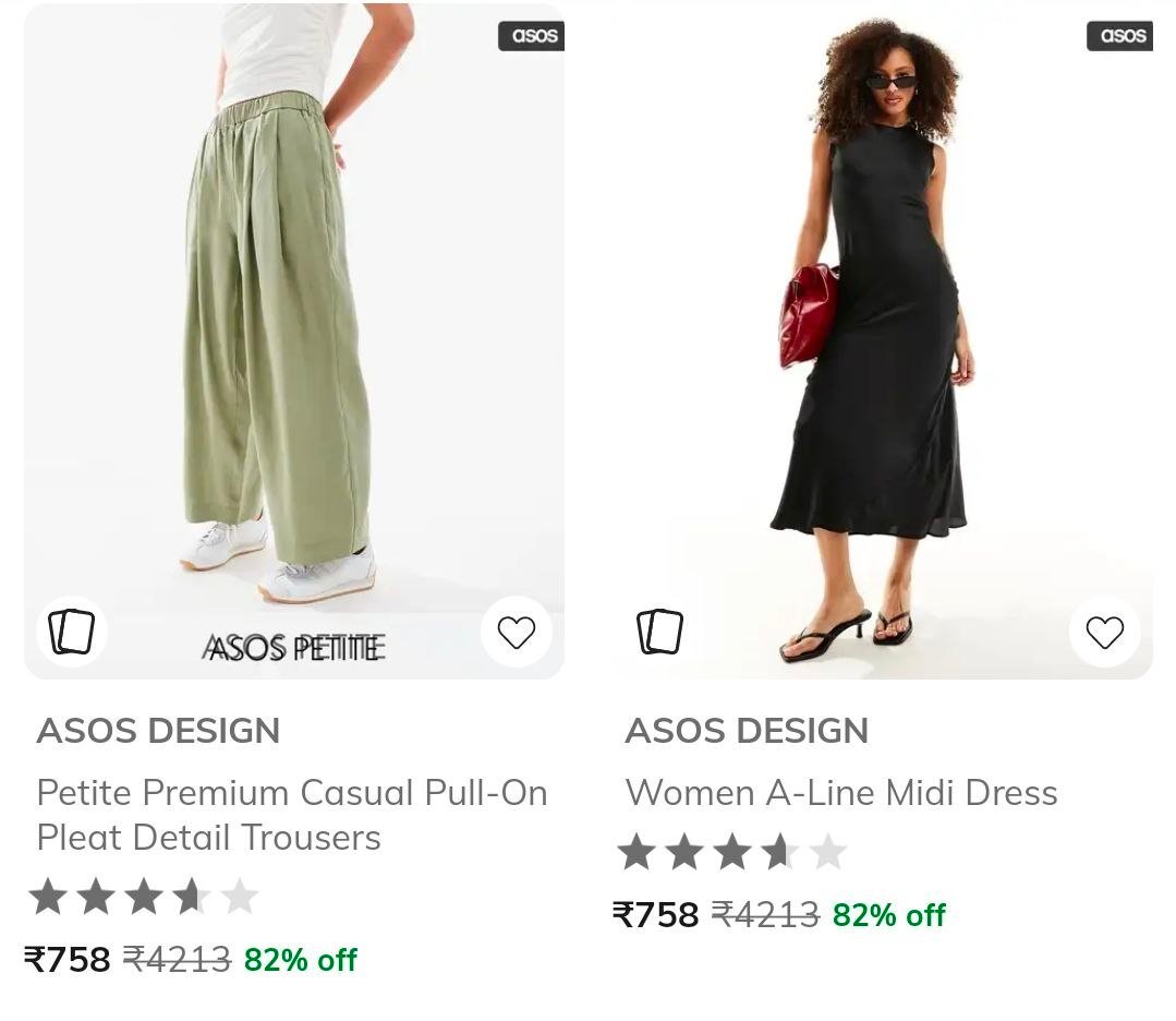 Ajio 82 On Asos Design Clothing Women Men Int