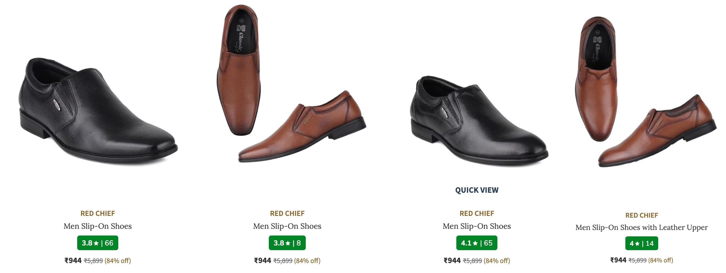 Ajio 84 On Red Chief Shoes