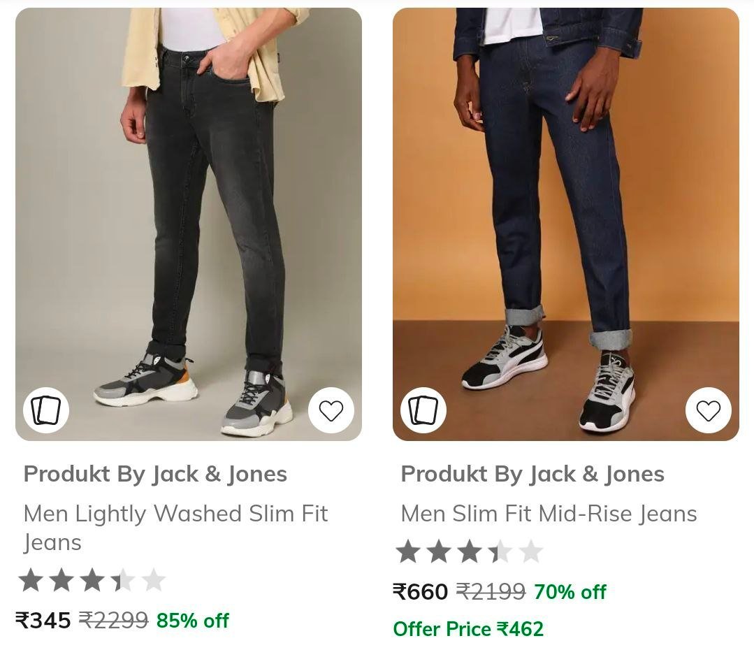 Ajio 85 On Mens Jeans Lee Cooper Jack Jones J
