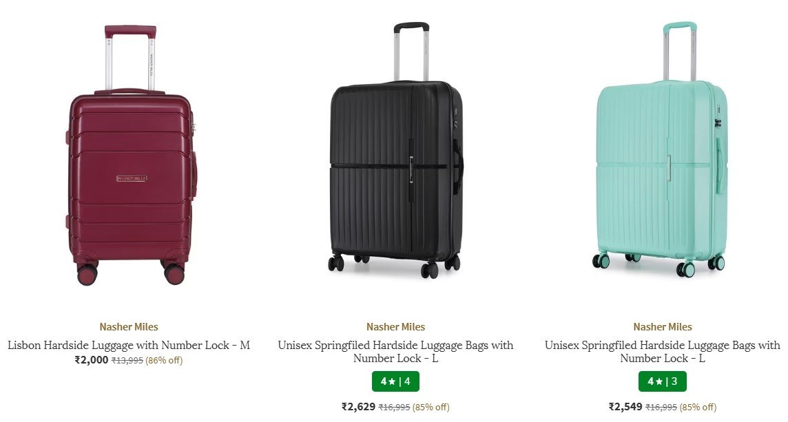 Ajio 86 On Luggage Trolley Bags Link