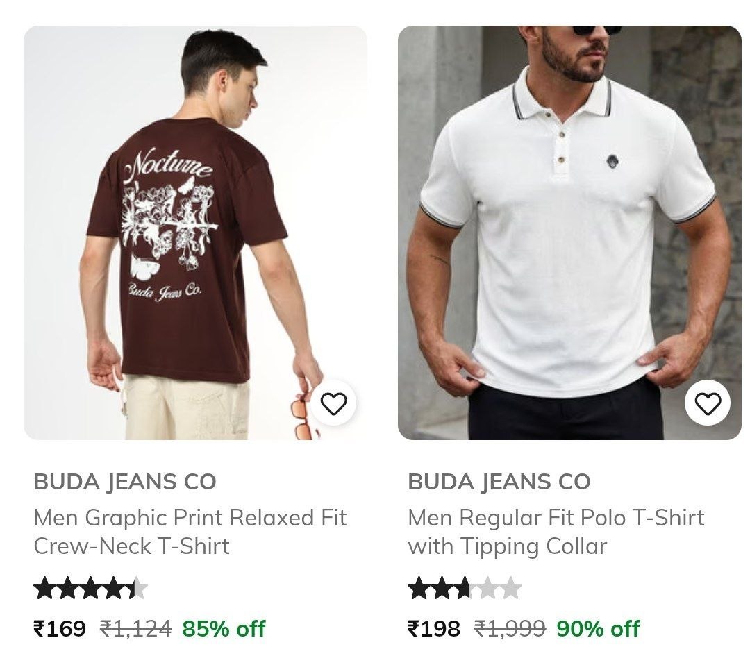 Ajio 90 Buda Jeans Co Clothing T-shirts Trousers Shirts Jeans Sweatshirts J - ajio deals today