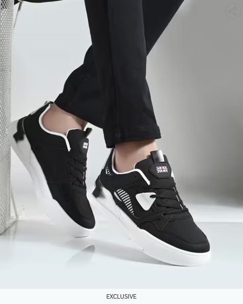 Ajio Arbunore Men Panelled Low-top Lace-up Shoes 6
