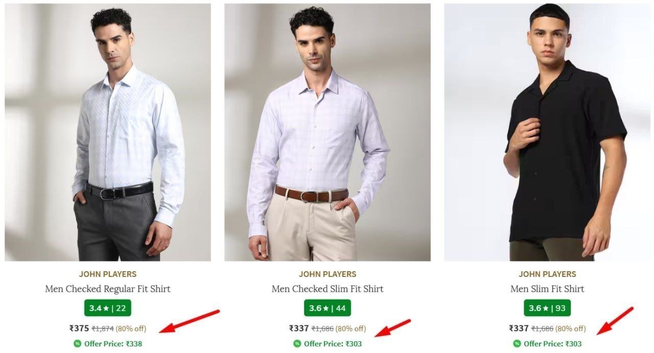 Ajio Best Alert Ajio 80 On John Players Clothing S