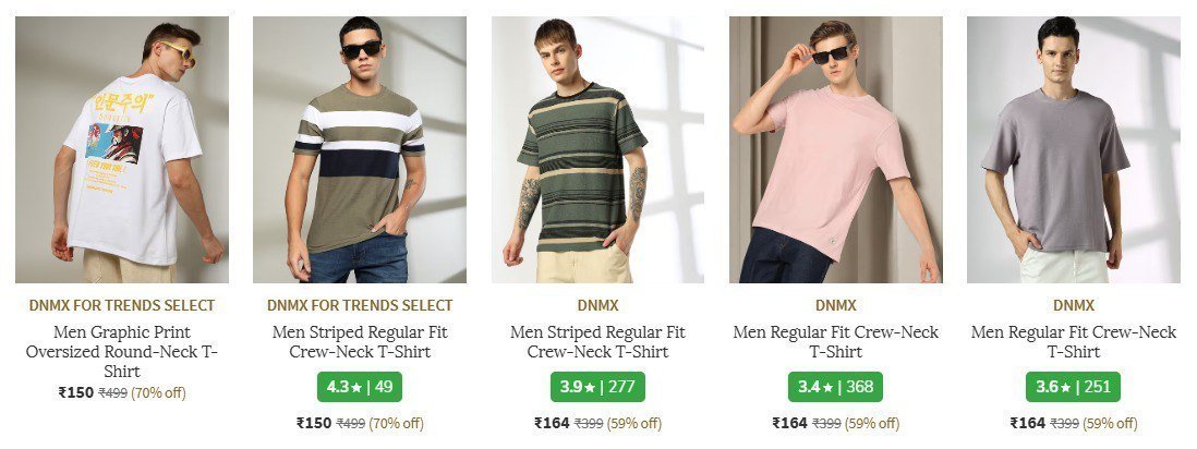 Ajio Big Dnmx Clothing Starts 150men Jeans Sh