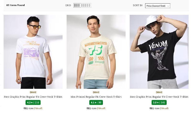 Ajio Big Loot Dnmx Clothing Starts At Just 15