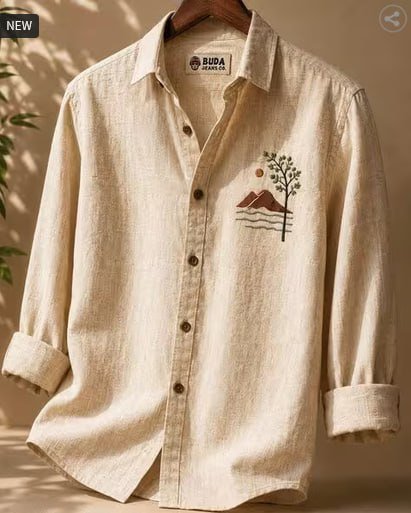 Ajio Buda Jeans Co Men S Embroidered Shirt 506 Mrp