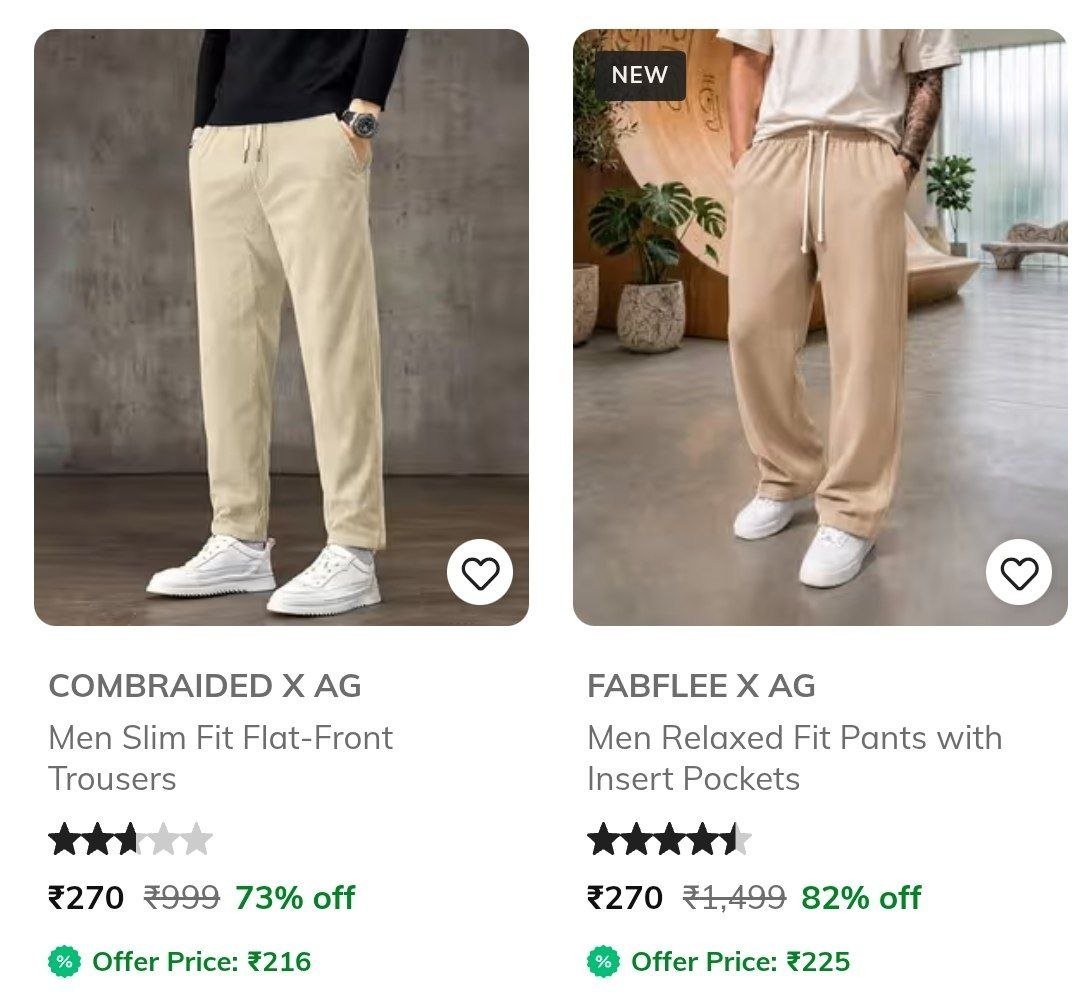 Ajio Cargo Pants Starts 270men Women