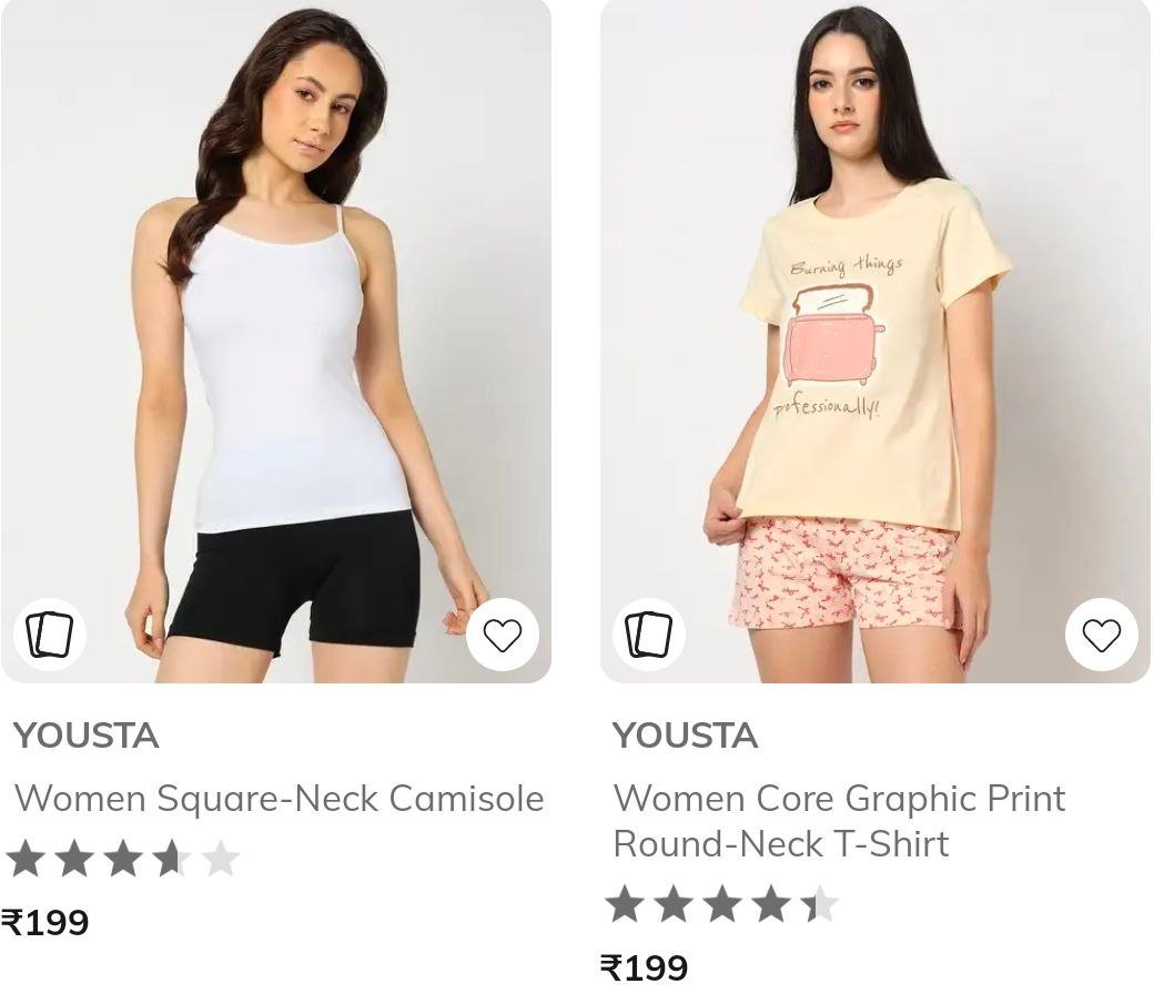 Ajio Dnmx Under Rs 299 Yousta Under Rs 199 Az