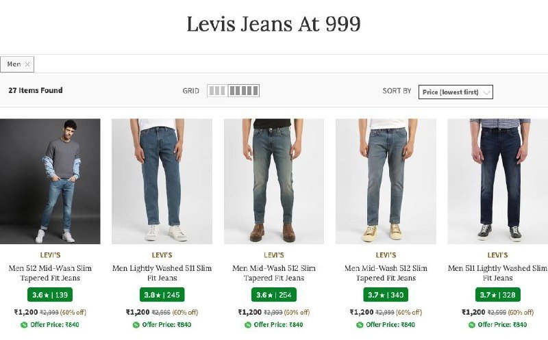 Ajio Fashion Sale Levi S Jeans Starting At Ju