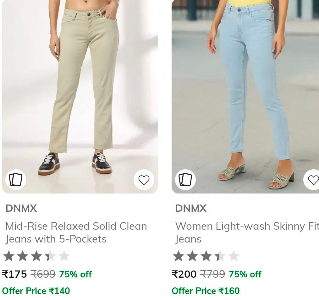 Ajio Jeans Starts 200 Women Men