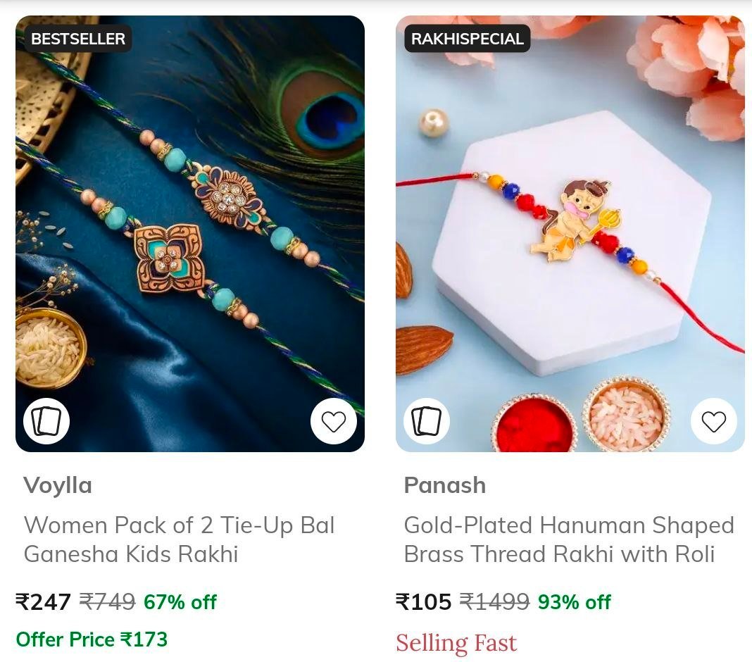 Ajio Kids Rakhi Starting 109 - Combos Sets Startin